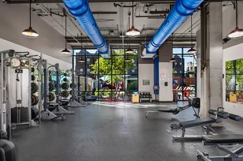 Onsite fitness center featuring state-of-the-art equipment